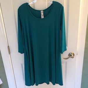 Honeyme made in LA. Swing Dress in Teal Sz. S